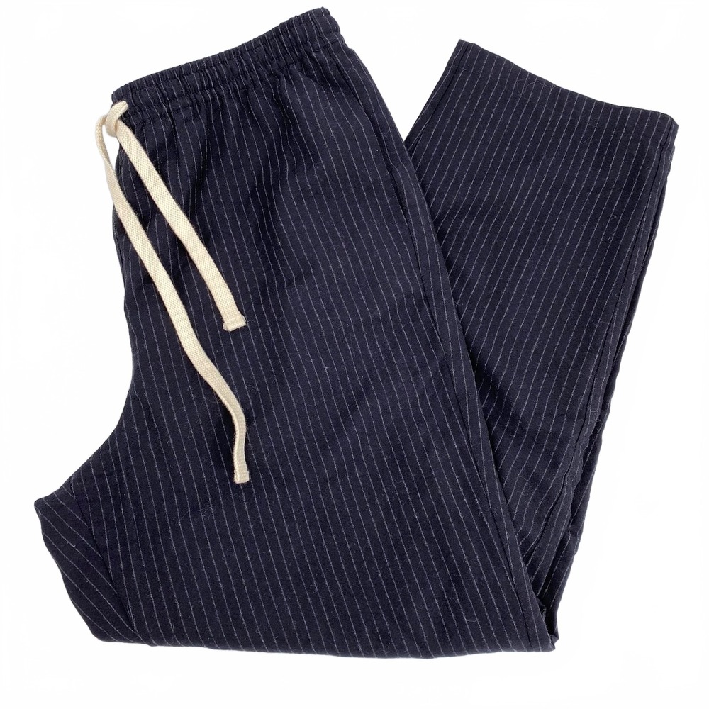 J. Crew Navy Wool Striped Drawstring Pants | Regular 12